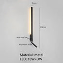 Minimalist black adjustable angle wall lamp bedroom reading sconce