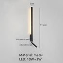 Minimalist black adjustable angle wall lamp bedroom reading sconce