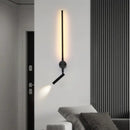 Minimalist black adjustable angle wall lamp bedroom reading sconce