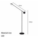 Minimalist black adjustable swing arm wall lamp for bedroom