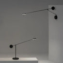 Minimalist black adjustable swing arm wall lamp for bedroom