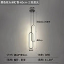 Minimalist black aluminium led chandelier for dining room