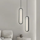 Minimalist black aluminium led chandelier for dining room
