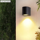 Minimalist black aluminum outdoor cylinder wall light outdoor space