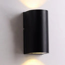 Minimalist black aluminum outdoor cylinder wall light outdoor space