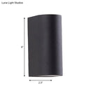 Minimalist black aluminum outdoor cylinder wall light outdoor space