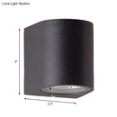 Minimalist black aluminum outdoor cylinder wall light outdoor space