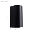 Minimalist black aluminum outdoor cylinder wall light outdoor space