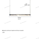 Minimalist black and amber marble design pendant light for office