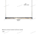 Minimalist black and amber marble design pendant light for office
