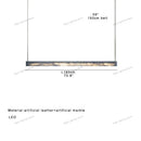 Minimalist black and amber marble design pendant light for office
