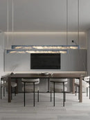 Minimalist black and amber marble design pendant light for office