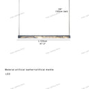 Minimalist black and amber marble design pendant light for office