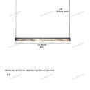 Minimalist black and amber marble design pendant light for office