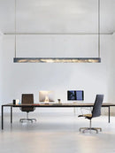 Minimalist black and amber marble design pendant light for office