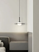 Minimalist black and copper glass pendant lamp bedroom light