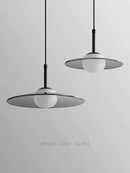 Minimalist black and copper glass pendant lamp bedroom light