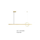 Minimalist black and geometric copper chandelier dining room light