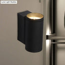 Minimalist black and gold metal wall mounted lamp bedroom sconce