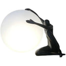 Minimalist black and white humanoid sculpture led table lamp bedroom