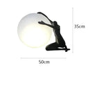 Minimalist black and white humanoid sculpture led table lamp bedroom