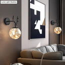 DecorBites™ Minimalist LED Bedroom Sconce with Antler and Glass Design - Wall Mount Lamp with Starry String