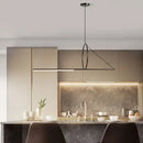 Minimalist black art line led pendant light for dining room