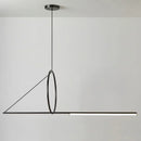 Minimalist black art line led pendant light for dining room