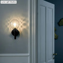 Minimalist black ball shade corridor light – bedroom wall sconce
