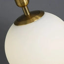 Minimalist black & brass glass ball wall lamp bedroom sconce