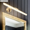 DecorBites™ Minimalist LED Vanity Light for Bathroom Walls - Swing Arm Bath Bar with Acrylic Shade
