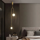 Minimalist black bronze glass ball pendant light for living room