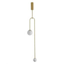 Minimalist black bronze glass ball pendant light for living room