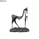Minimalist black cast iron horse sculpture living room desk decor