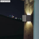 Minimalist black cement led wall lamp living room square light