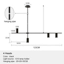 Minimalist black chandelier pendant lights for dining room