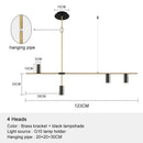 Minimalist black chandelier pendant lights for dining room