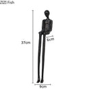 Minimalist black character metal statue living room desk ornament