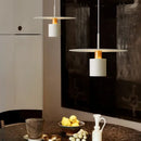 Minimalist black & copper iron art led chandelier bedroom pendant light