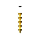 Minimalist black & cream bedroom chandelier stacked conical light
