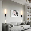 Minimalist black decorative led wall lamp bedroom adjustable spotlight
