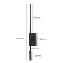 Minimalist black decorative led wall lamp bedroom adjustable spotlight