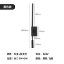 Minimalist black decorative led wall lamp bedroom adjustable spotlight
