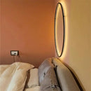 Minimalist black designer ring led wall light for living room