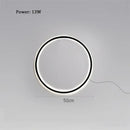Minimalist black designer ring led wall light for living room