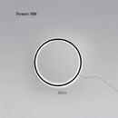 Minimalist black designer ring led wall light for living room