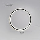 Minimalist black designer ring led wall light for living room