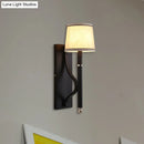 Minimalist black & flaxen sconce light for bedroom 110v-120v 220v-240v