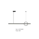 Minimalist black geometric copper chandelier dining room pendant light