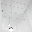 Minimalist black geometric glass ball led chandelier living room